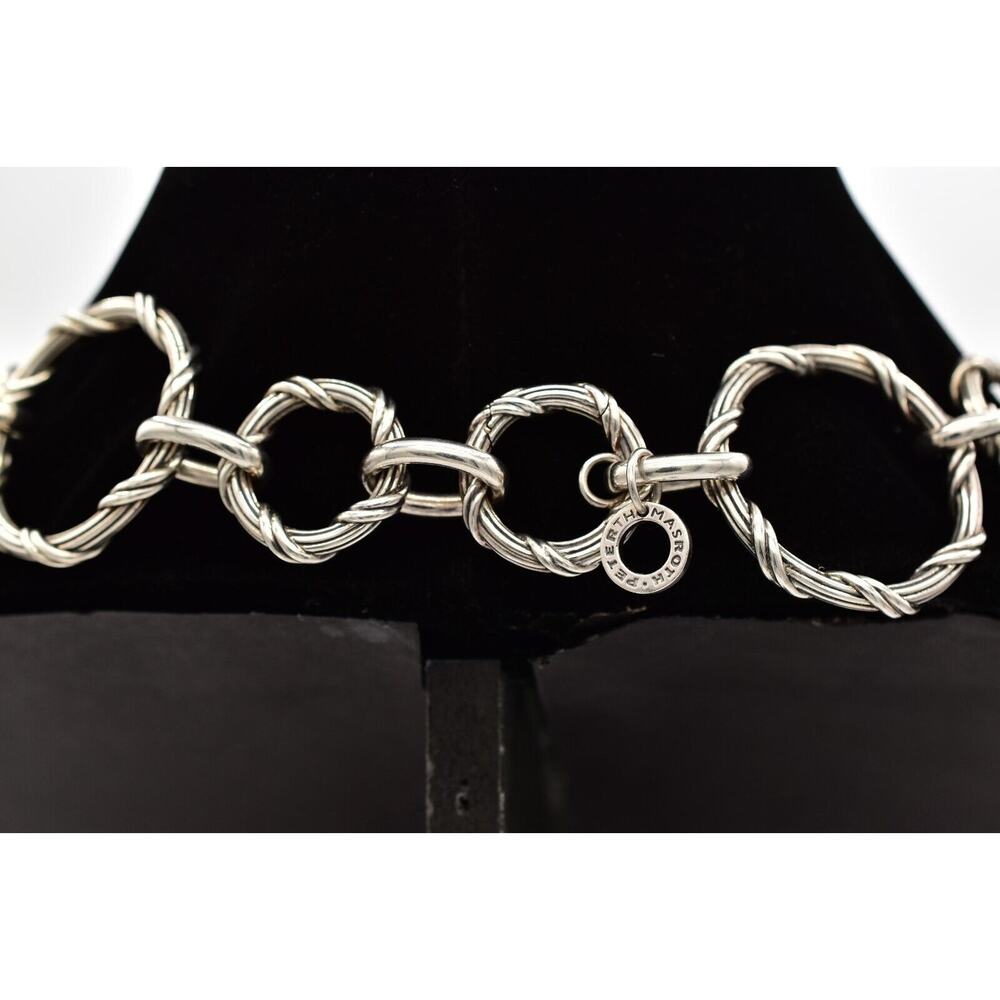 Peter Thomas Roth Sterling Signature 20" Necklace 135.0g Ribbon Reed Design - Picture 5 of 12